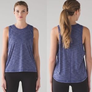 Lululemon Cardio Squad Tank II Heathered Hero Blue Size 10